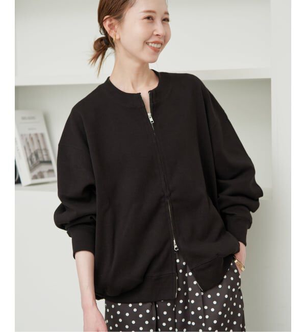 SLOBE IENA「《WEB限定/追加予約》ダブルZIP クルーネックカーディガン」|カーディガン|