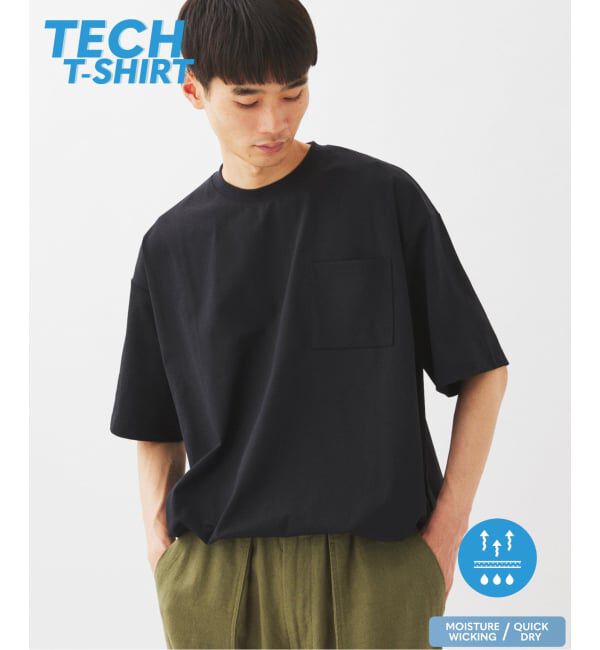 JOURNAL STANDARD relume「＜吸水速乾＞Ever-Dri(TM) ドライタッチ スピンドル Tシャツ」|Tシャツ・カットソー|ブラック