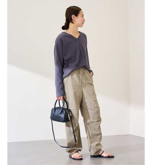 FRAMeWORK「TOP KHAKI/トップカーキ  パラシュートパンツ」|カーゴ|