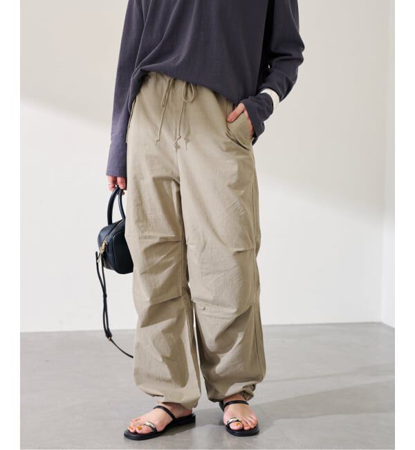 FRAMeWORK「TOP KHAKI/トップカーキ  パラシュートパンツ」|カーゴ|