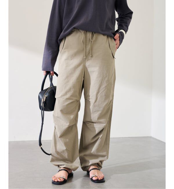 FRAMeWORK「TOP KHAKI/トップカーキ  パラシュートパンツ」|カーゴ|カーキ