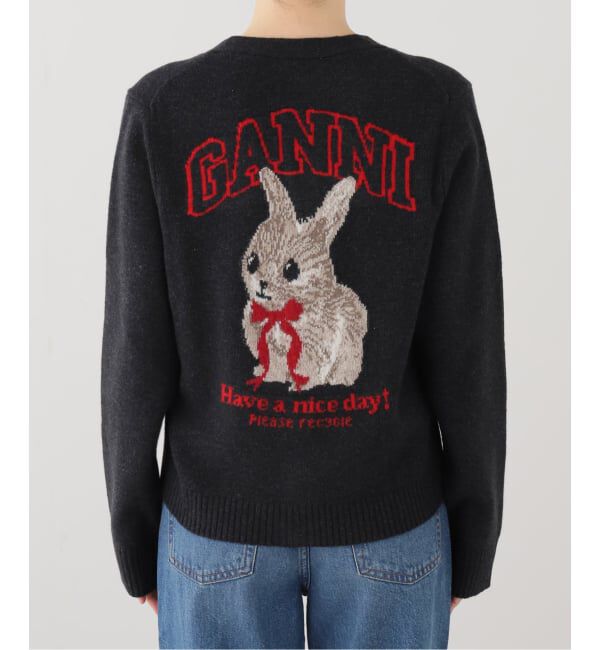 U by SPICK&SPAN「GANNI / ガニー Graphic Wool Cardigan」|カーディガン|