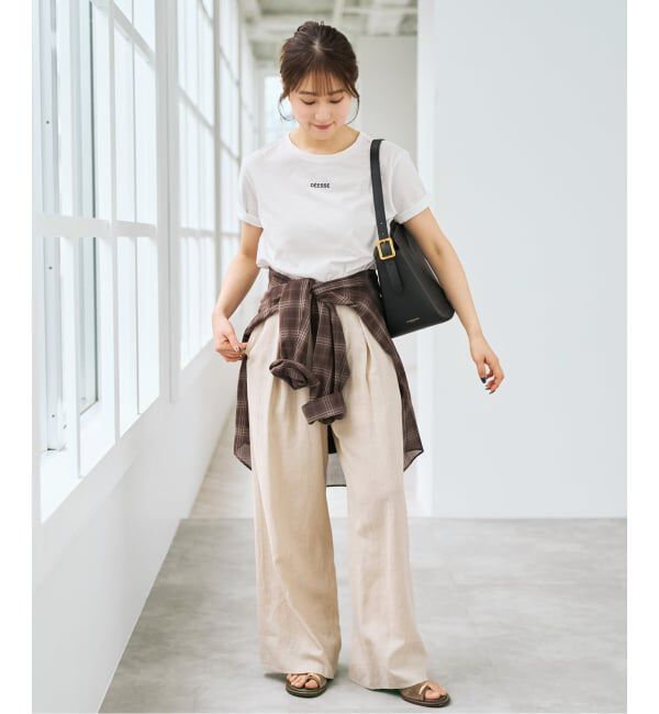 Spick and Span「フレンチロゴプリントTシャツ」|Tシャツ・カットソー|