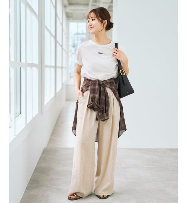 Spick and Span「フレンチロゴプリントTシャツ」|Tシャツ・カットソー|