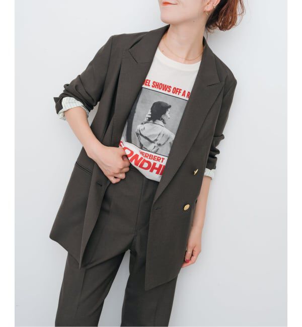 Spick and Span「《追加》ウールブレンドダブルブレストジャケット」|テーラードジャケット|