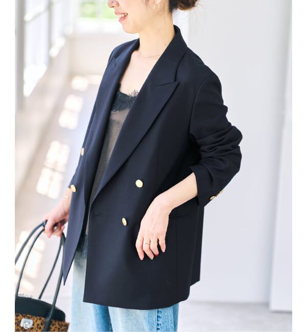 Spick and Span「《追加》ウールブレンドダブルブレストジャケット」|テーラードジャケット|
