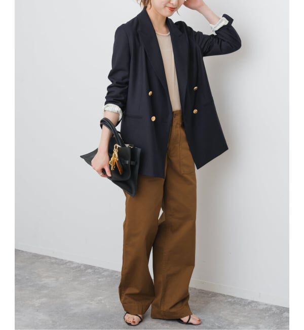 Spick and Span「《追加》ウールブレンドダブルブレストジャケット」|テーラードジャケット|