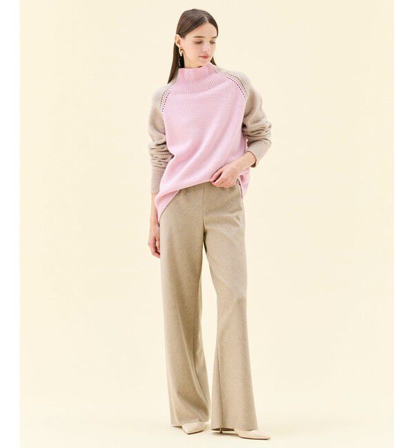 BEIGE,「【Oggi掲載】RULE / ウールカシミヤバイカラーハイネックニット」|ニット・セーター|