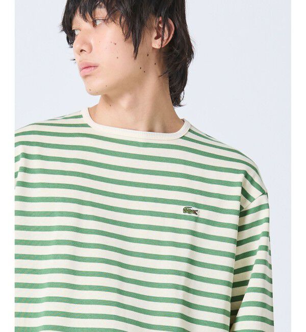 LACOSTE「スクエアネックボーダー長袖Tシャツ」|Tシャツ・カットソー|