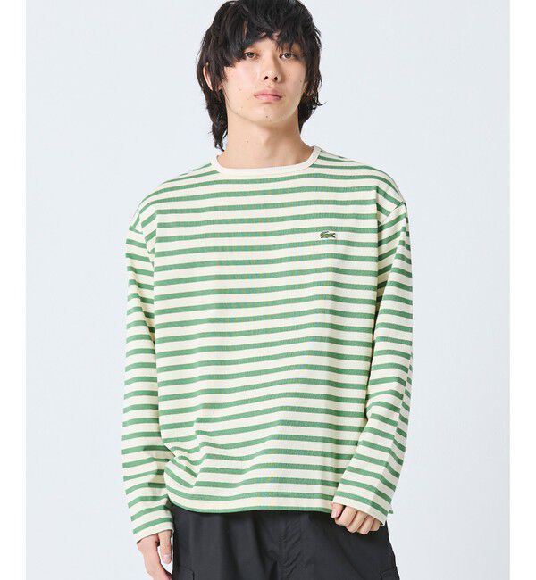 LACOSTE「スクエアネックボーダー長袖Tシャツ」|Tシャツ・カットソー|