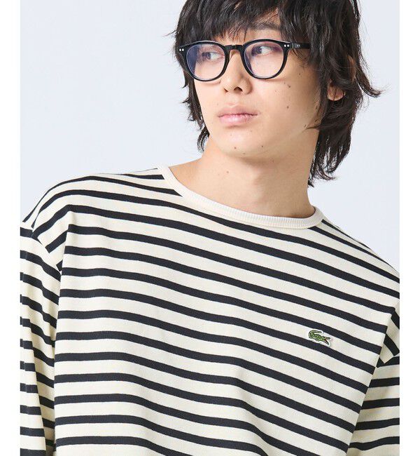 LACOSTE「スクエアネックボーダー長袖Tシャツ」|Tシャツ・カットソー|