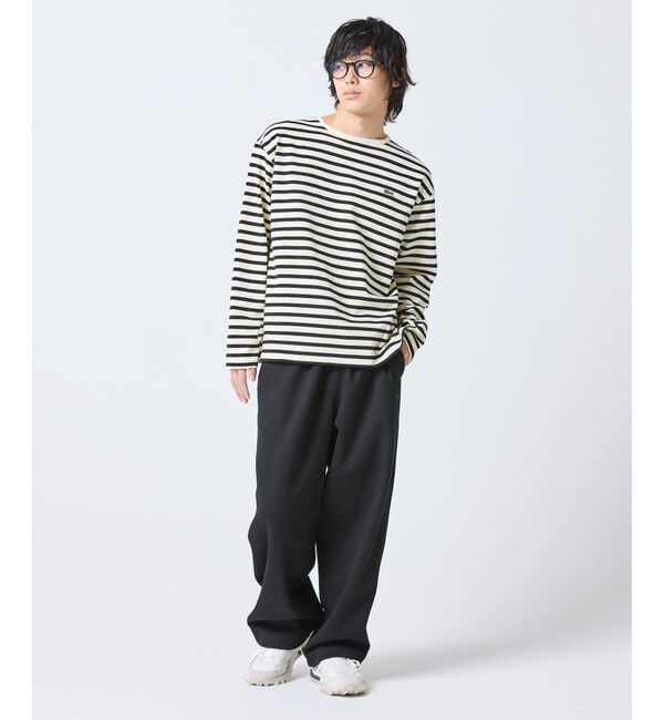 LACOSTE「スクエアネックボーダー長袖Tシャツ」|Tシャツ・カットソー|