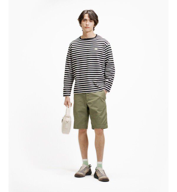LACOSTE「スクエアネックボーダー長袖Tシャツ」|Tシャツ・カットソー|
