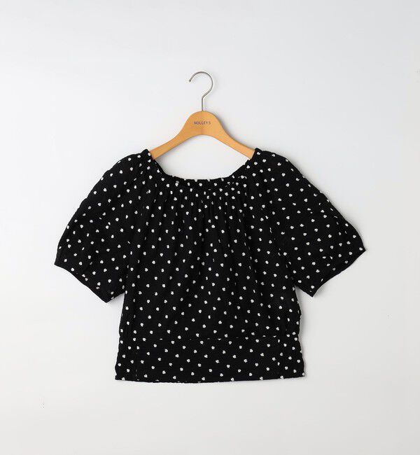NOLLEY'S「【WEB＆一部店舗限定アイテム】ウォッシャブルレース刺繍袖ボリュームサッカーブラウス」|シャツ・ブラウス|