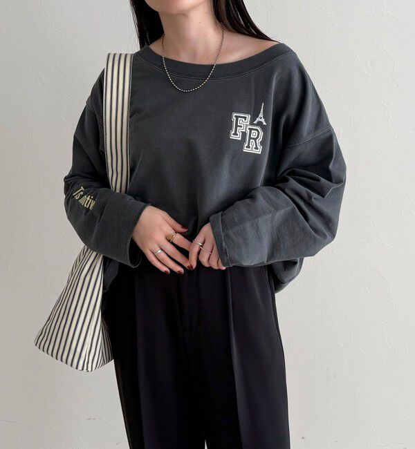 fredy emue「ヴィンテージ加工裏毛オフショルプルオーバー」|Tシャツ・カットソー|