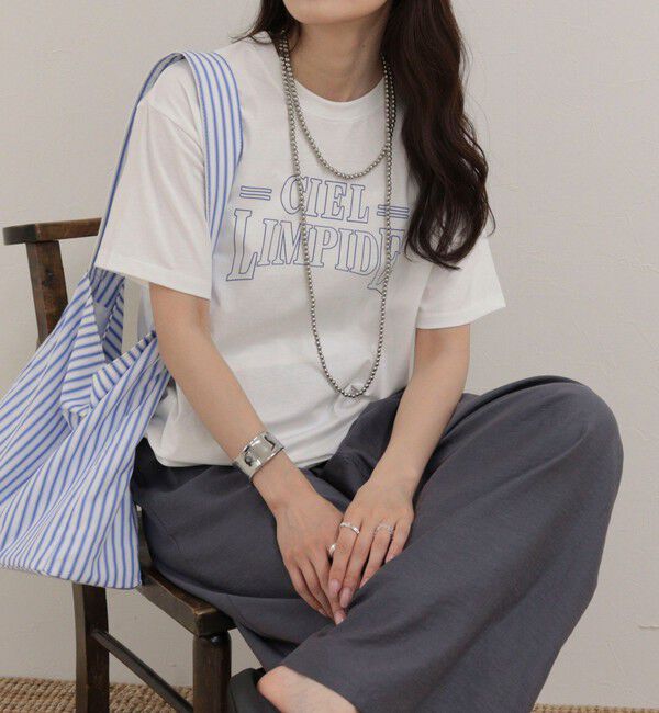 fredy emue「アウトラインロゴＴシャツ」|Tシャツ・カットソー|オフホワイト