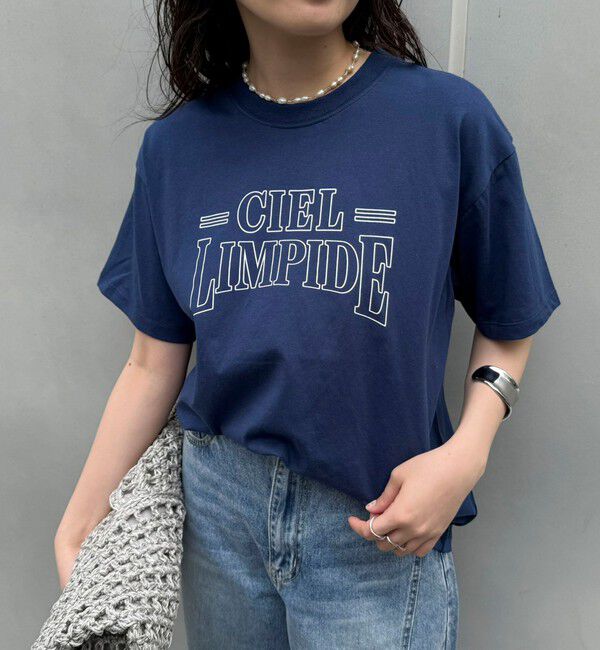 fredy emue「アウトラインロゴＴシャツ」|Tシャツ・カットソー|ネイビー