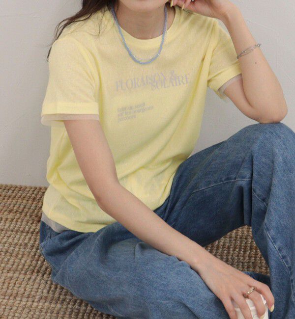 fredy emue「シアーレイヤードＴシャツ」|Tシャツ・カットソー|イエロー