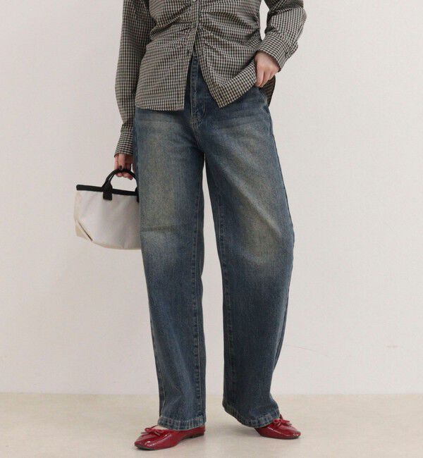 fredy emue「Dual Hem Lace Denim」|デニム|