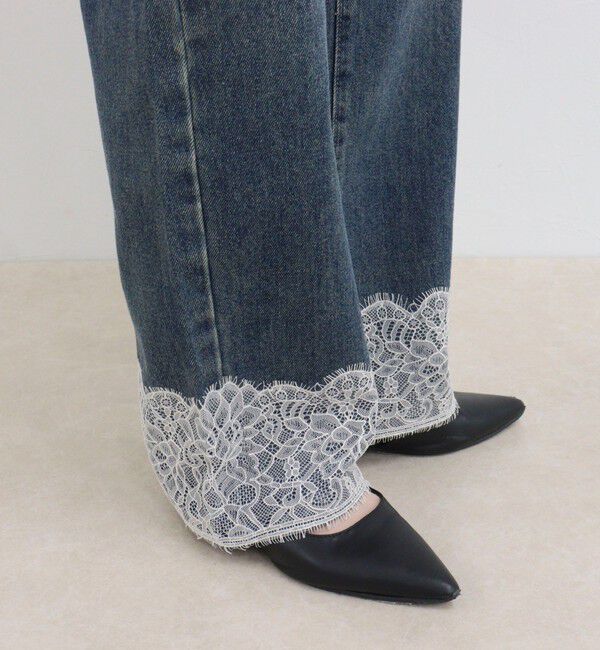 fredy emue「Dual Hem Lace Denim」|デニム|