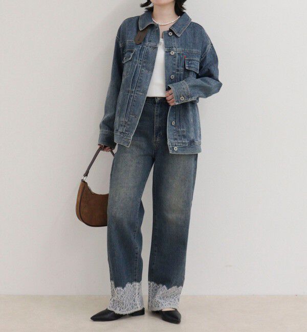 fredy emue「Dual Hem Lace Denim」|デニム|