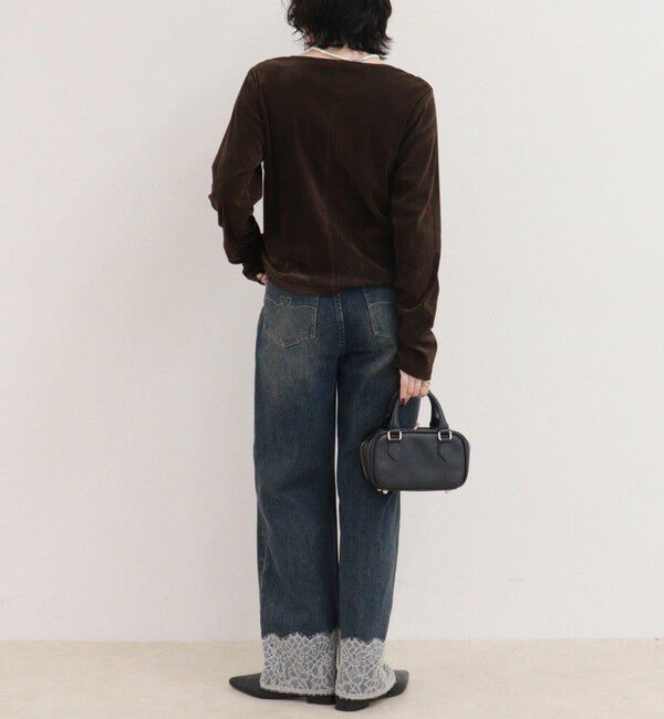 fredy emue「Dual Hem Lace Denim」|デニム|