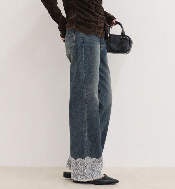 fredy emue「Dual Hem Lace Denim」|デニム|