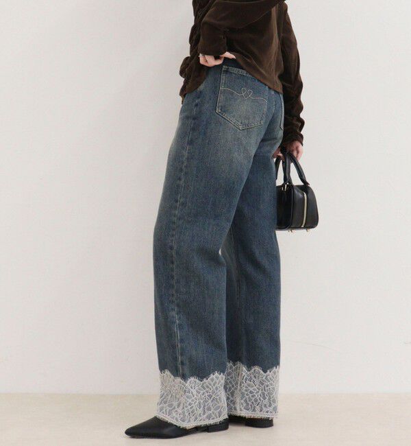 fredy emue「Dual Hem Lace Denim」|デニム|