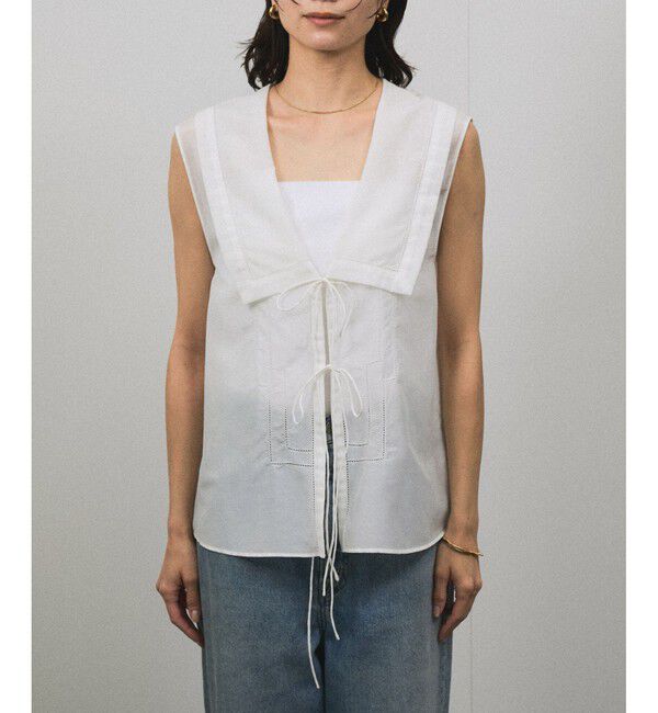 SALON adam et rope'「コットンシルクジレブラウス」|シャツ・ブラウス|