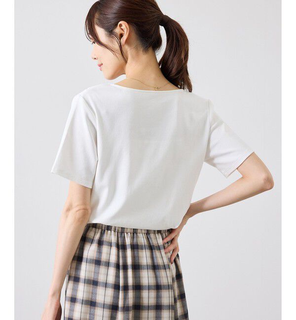 Rope&rsquo;Picnic「ハーフスリーブドレープカットトップス」|Tシャツ・カットソー|