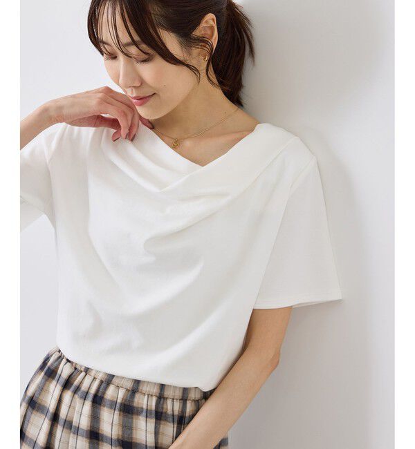 Rope&rsquo;Picnic「ハーフスリーブドレープカットトップス」|Tシャツ・カットソー|