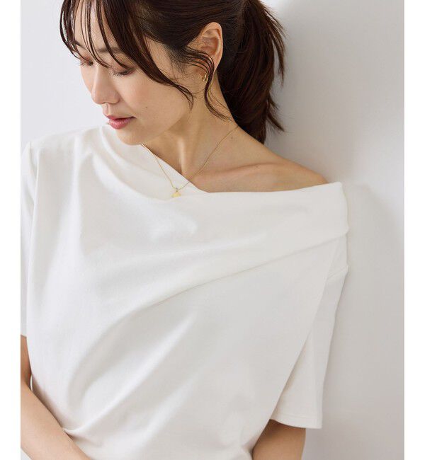Rope&rsquo;Picnic「ハーフスリーブドレープカットトップス」|Tシャツ・カットソー|
