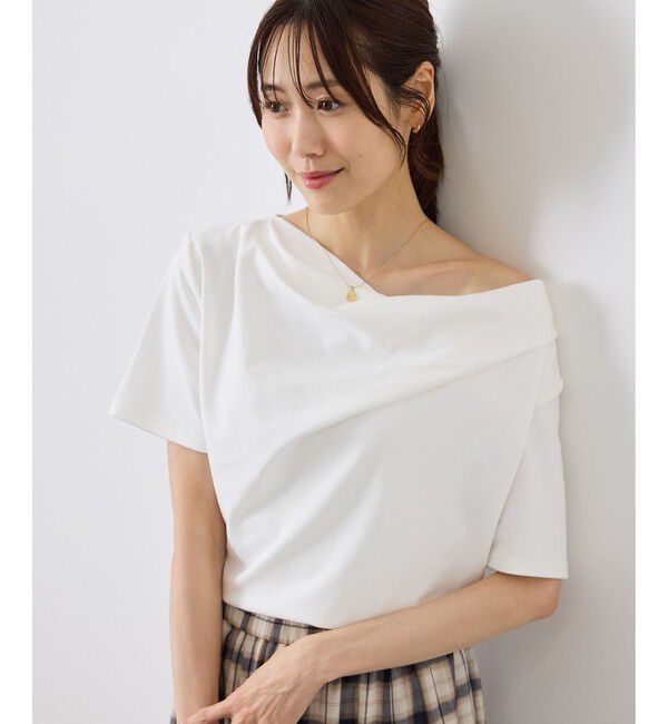 Rope&rsquo;Picnic「ハーフスリーブドレープカットトップス」|Tシャツ・カットソー|
