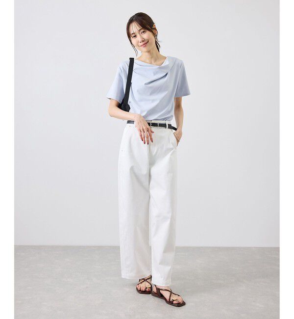 Rope&rsquo;Picnic「ハーフスリーブドレープカットトップス」|Tシャツ・カットソー|