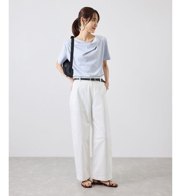 Rope&rsquo;Picnic「ハーフスリーブドレープカットトップス」|Tシャツ・カットソー|
