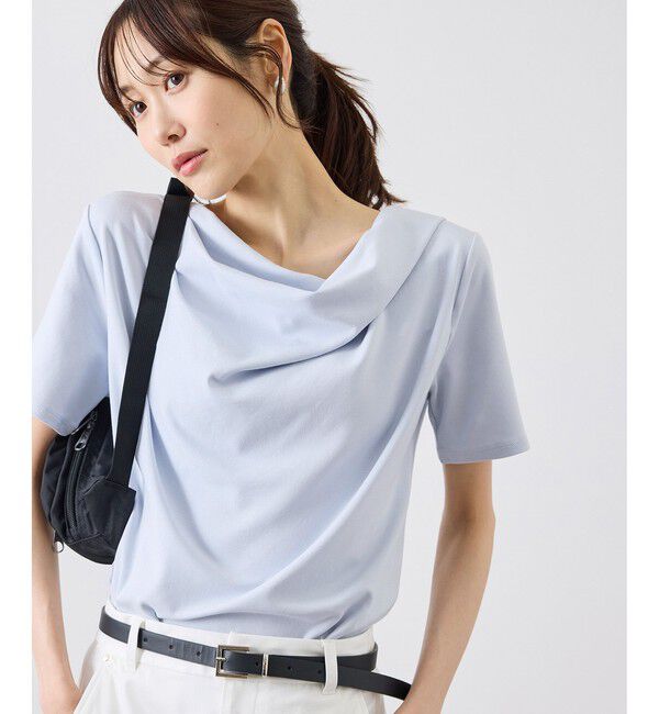 Rope&rsquo;Picnic「ハーフスリーブドレープカットトップス」|Tシャツ・カットソー|