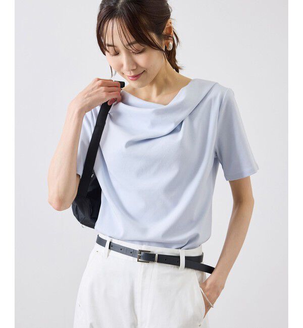 Rope&rsquo;Picnic「ハーフスリーブドレープカットトップス」|Tシャツ・カットソー|