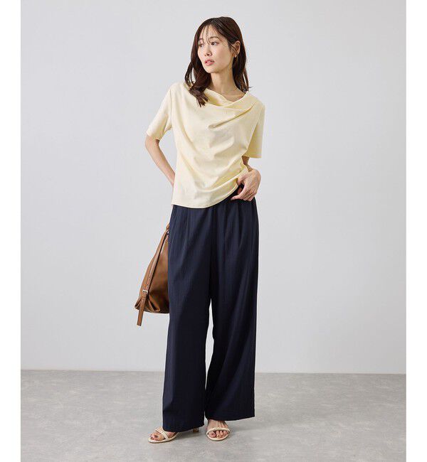 Rope&rsquo;Picnic「ハーフスリーブドレープカットトップス」|Tシャツ・カットソー|