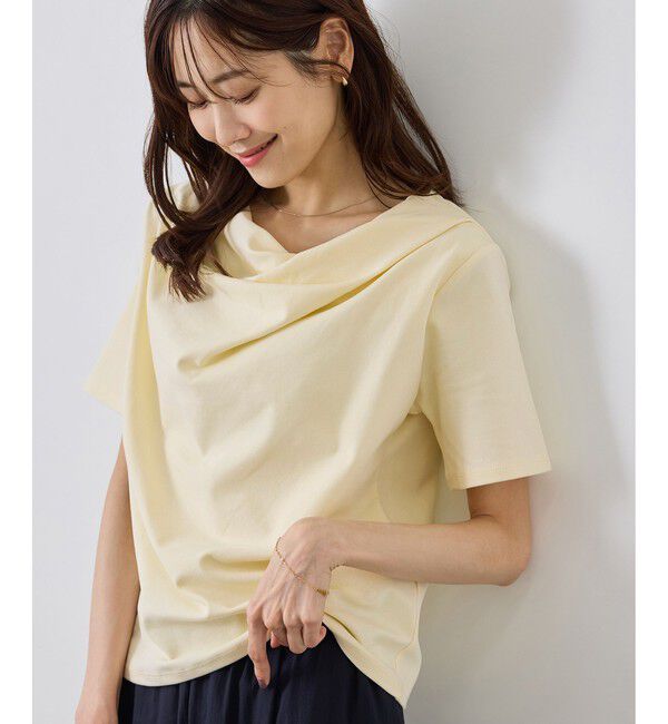 Rope&rsquo;Picnic「ハーフスリーブドレープカットトップス」|Tシャツ・カットソー|