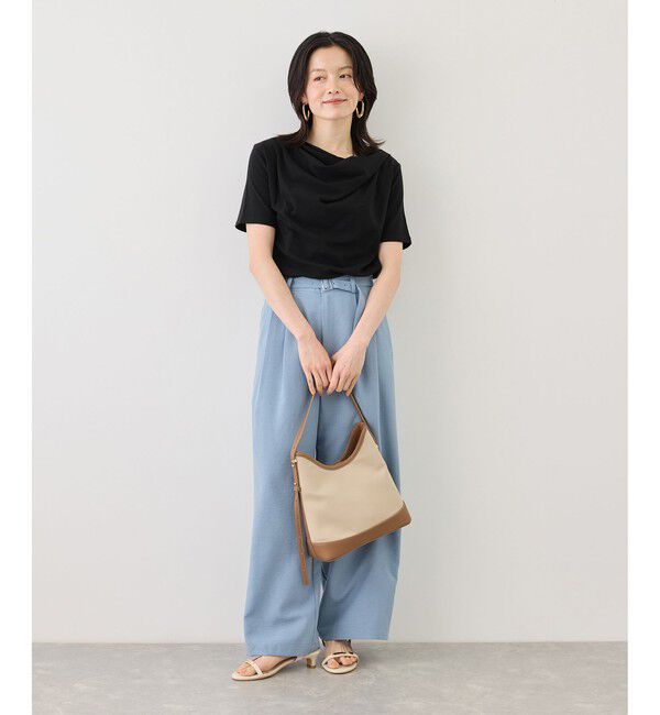 Rope&rsquo;Picnic「ハーフスリーブドレープカットトップス」|Tシャツ・カットソー|