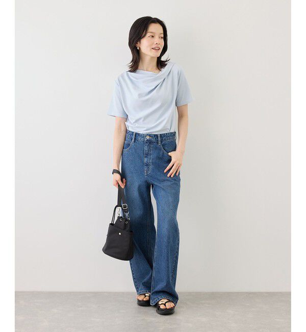 Rope&rsquo;Picnic「ハーフスリーブドレープカットトップス」|Tシャツ・カットソー|