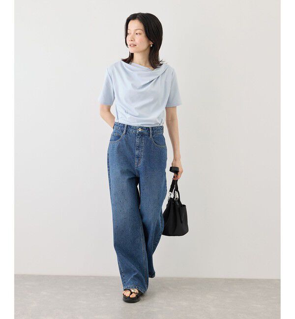 Rope&rsquo;Picnic「ハーフスリーブドレープカットトップス」|Tシャツ・カットソー|