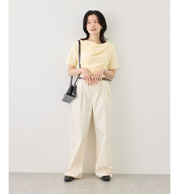 Rope&rsquo;Picnic「ハーフスリーブドレープカットトップス」|Tシャツ・カットソー|