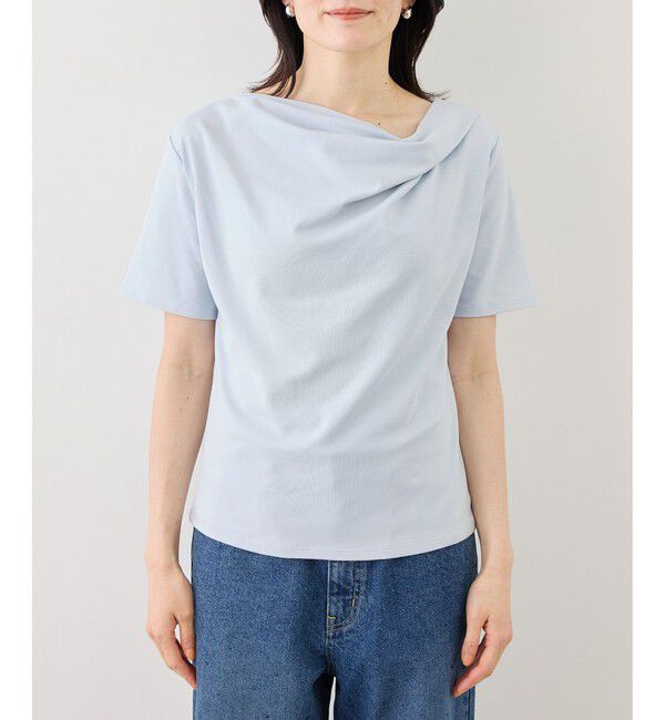 Rope&rsquo;Picnic「ハーフスリーブドレープカットトップス」|Tシャツ・カットソー|