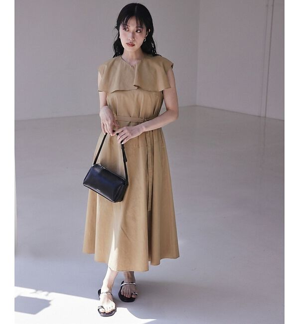 qualite「レイヤードフレアワンピース」|ワンピース|キャメル