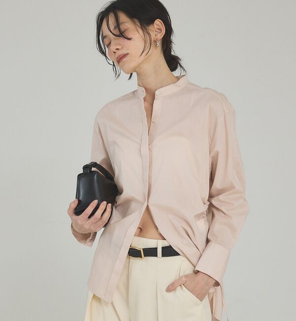qualite「【シルエット調整可能】ウエストドロストシャツ」|シャツ・ブラウス|