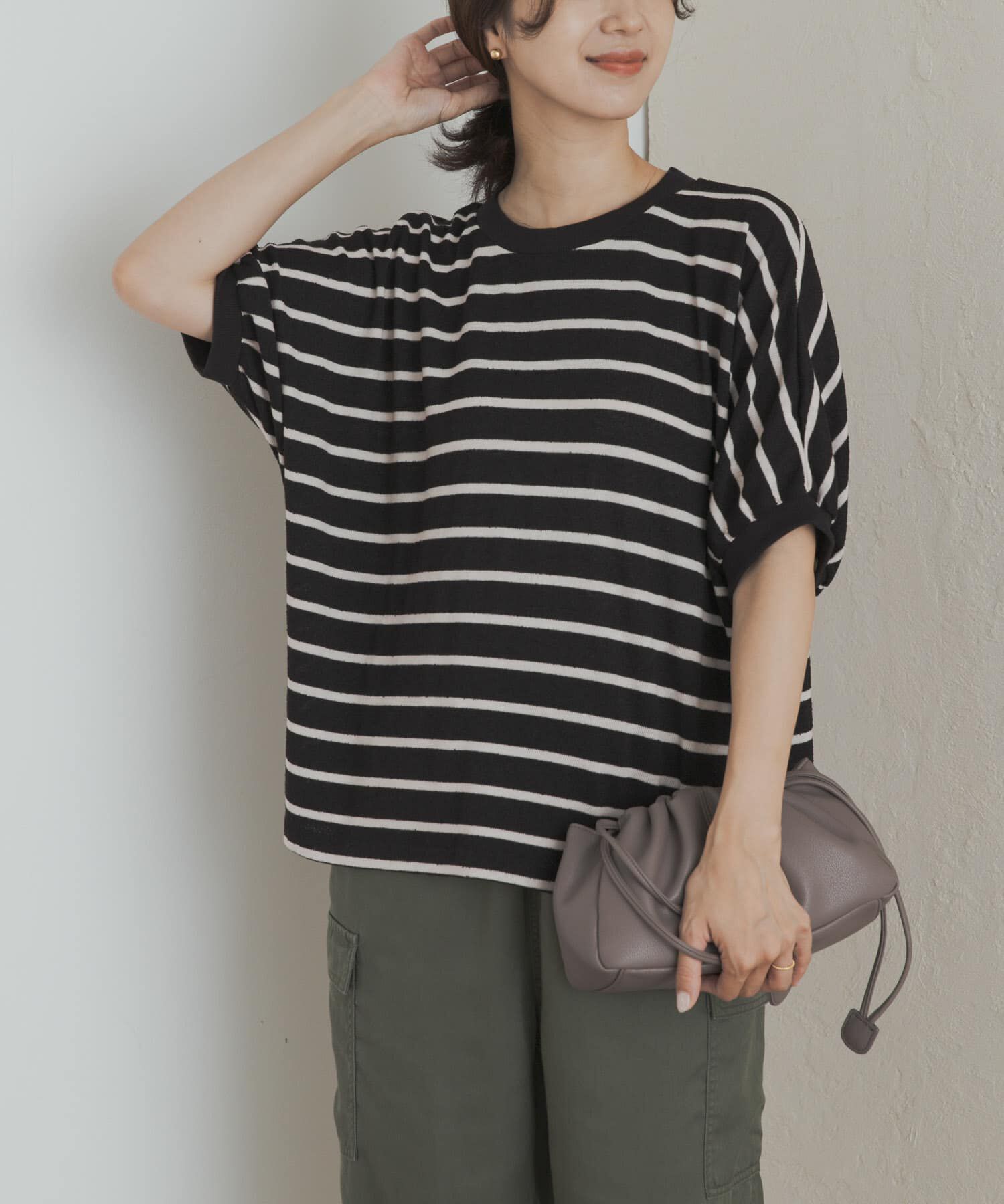 URBAN RESEARCH DOORS「ブークレボーダータックスリーブプルオーバー」|Tシャツ・カットソー|