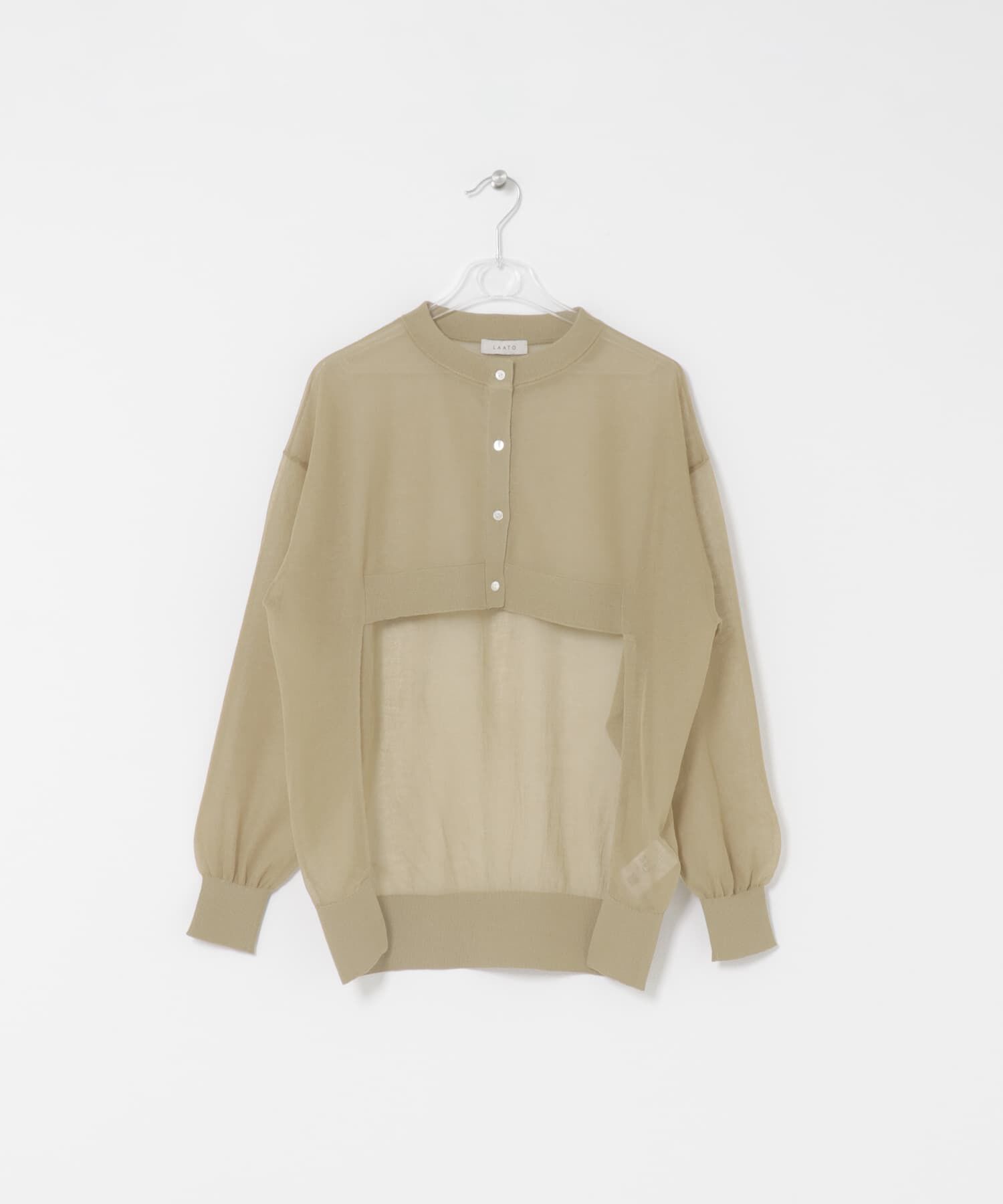 LAATO「sheer cardigan」|カーディガン|