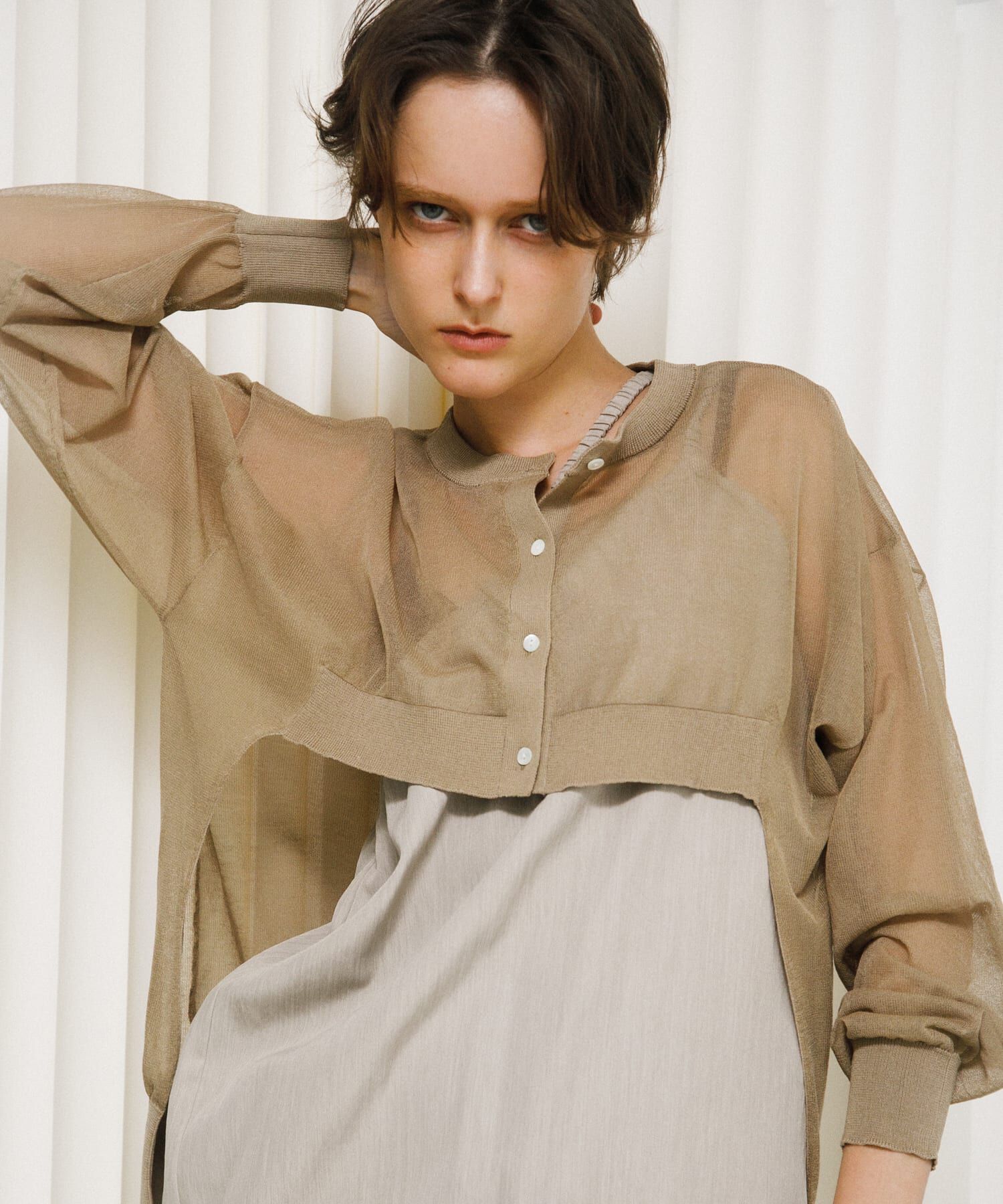 LAATO「sheer cardigan」|カーディガン|