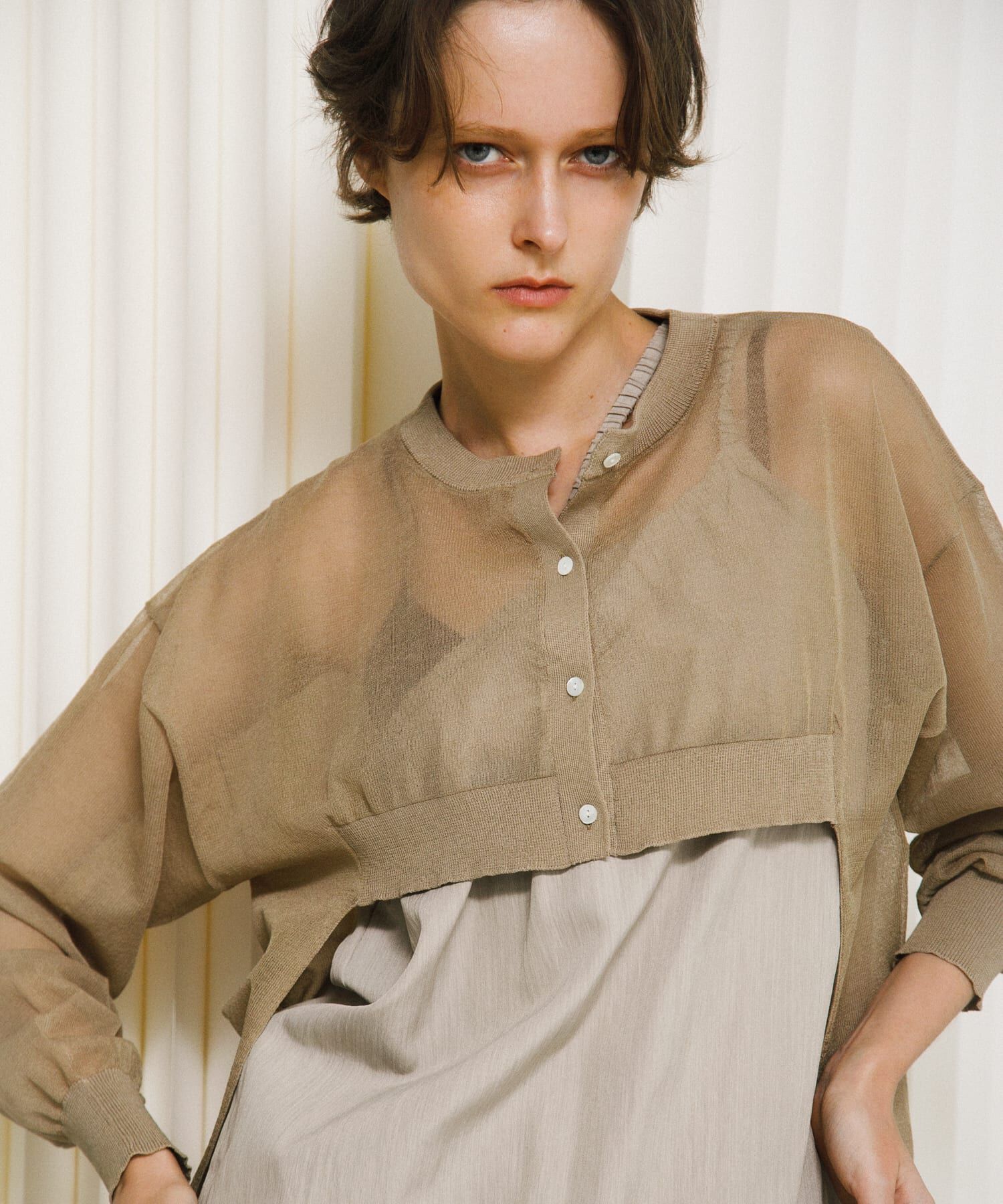 LAATO「sheer cardigan」|カーディガン|